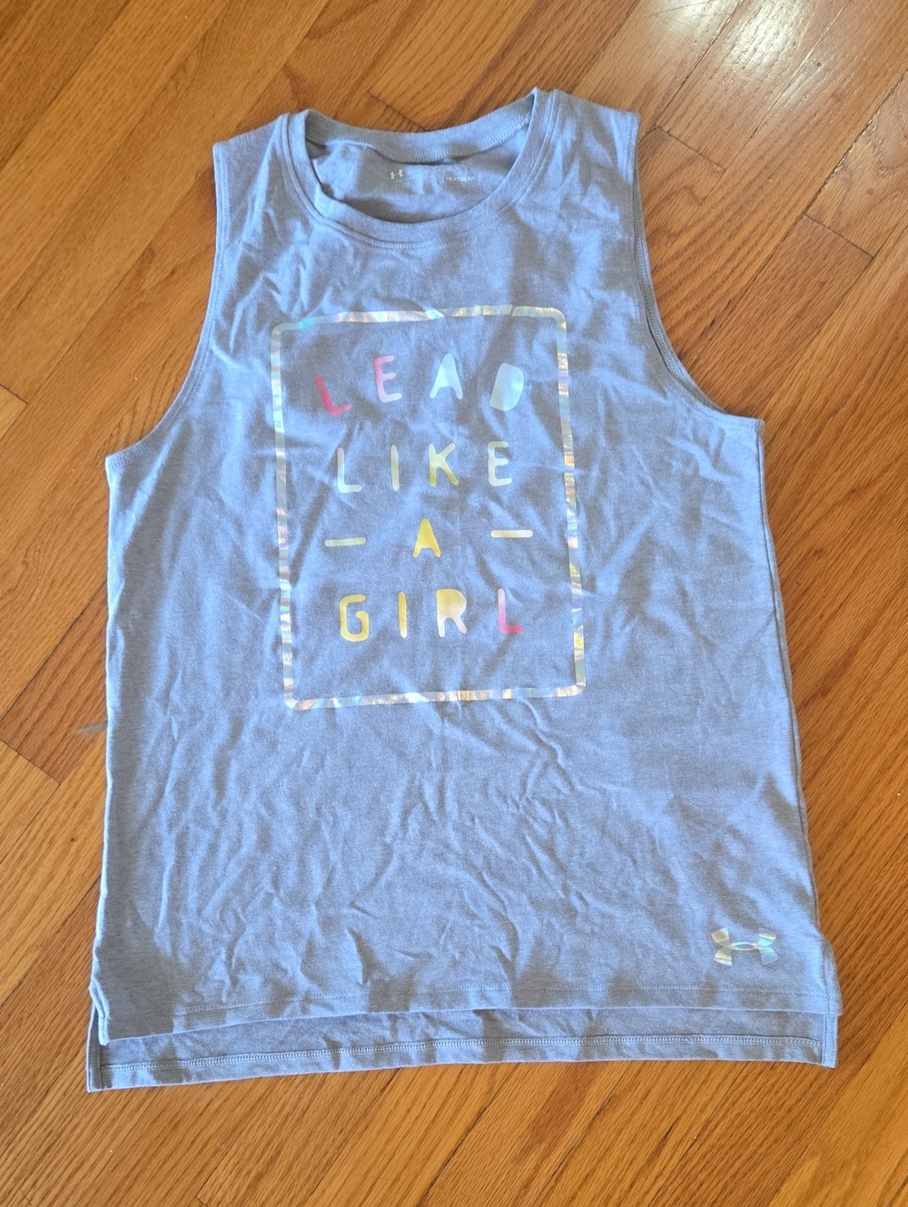 Under Armour Girls Gray 'Lead Like A Girl' Tank